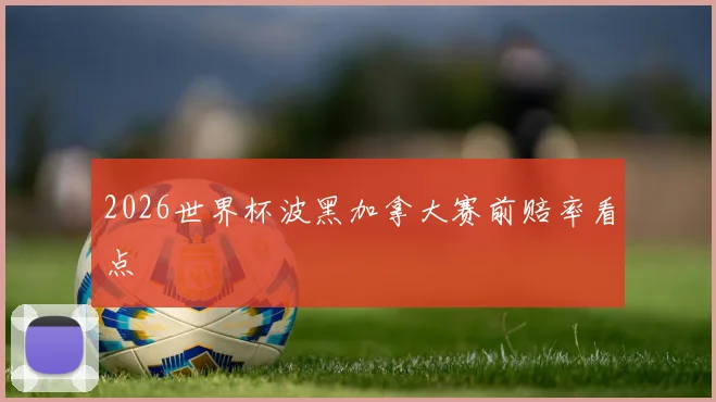 2026世界杯波黑加拿大赛前赔率看点